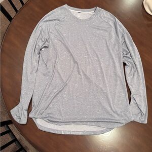lululemon athletica light bluish grey long sleeve shirt